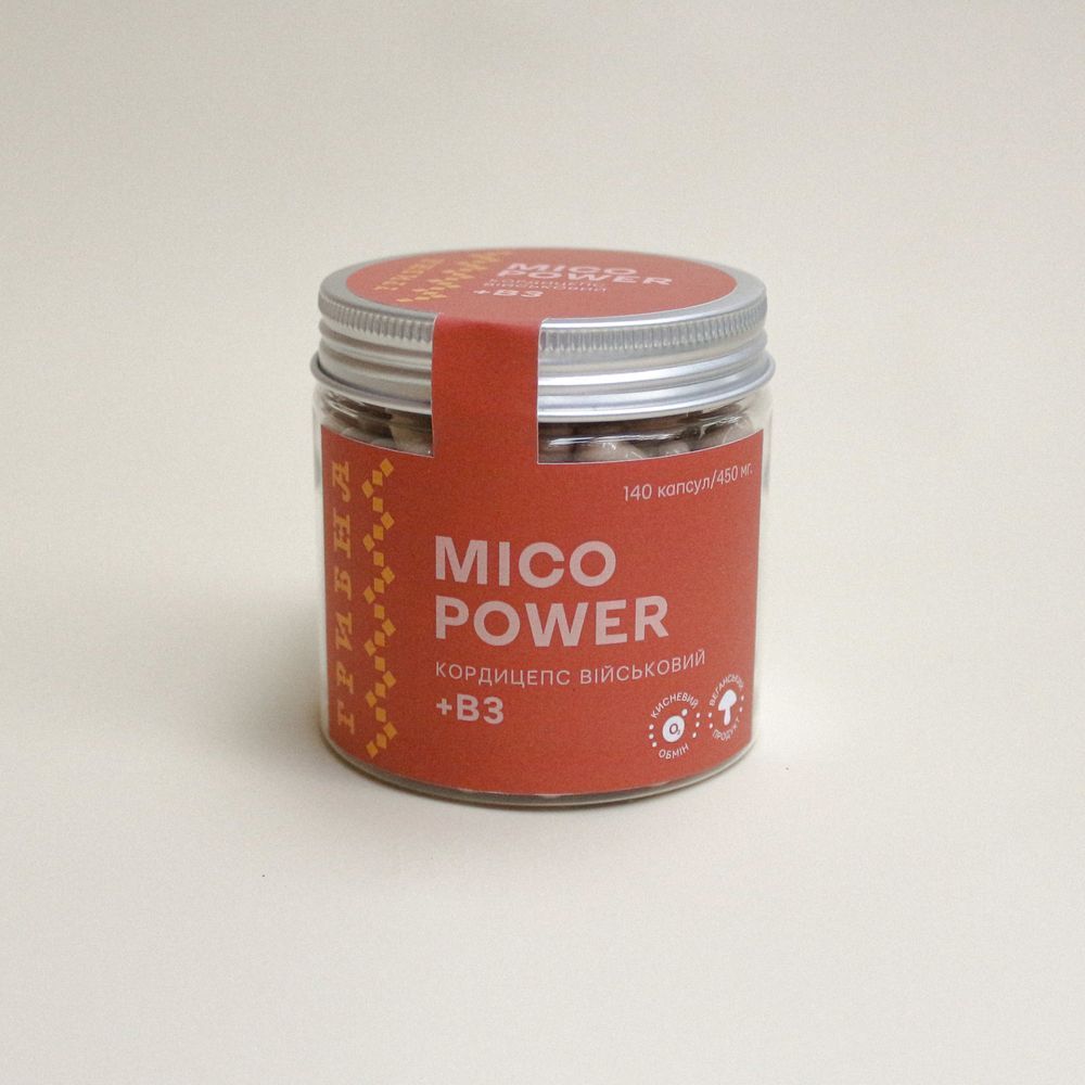 MiCo Power - Кордицепс+B3, 450мг, 140vcaps K003302 фото