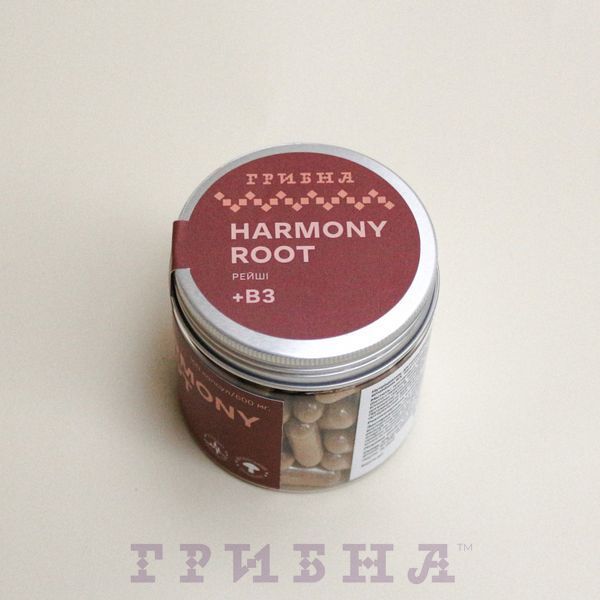 Harmony Root, Рейши+В3, 600мг, 100vcaps K003303 фото