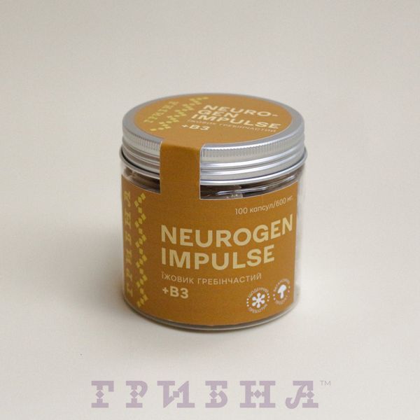 NeuroGen impulse Їжовик + B3, 600мг, 100vcaps K003301 фото